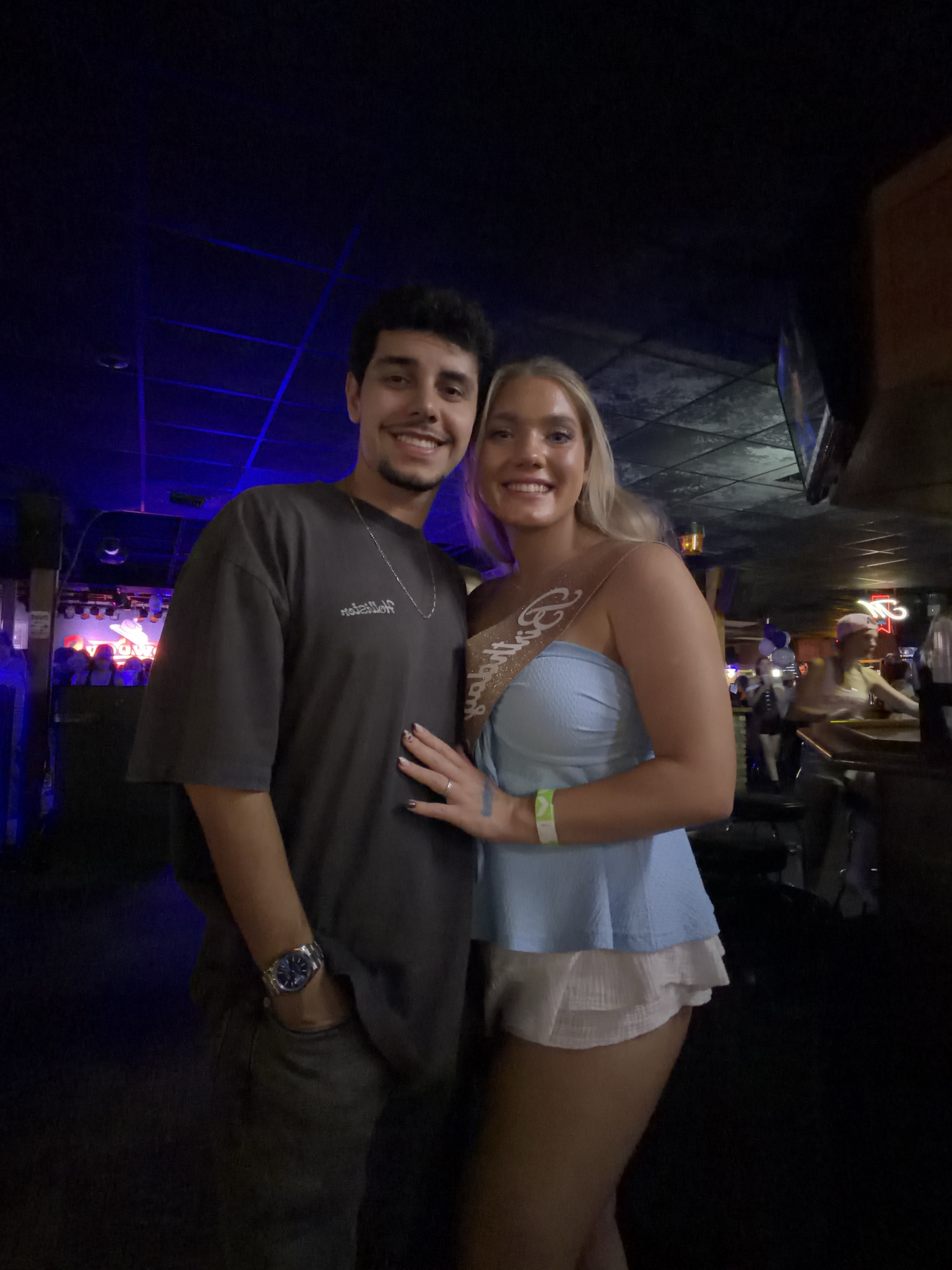 Vini and Haylee together on a night out