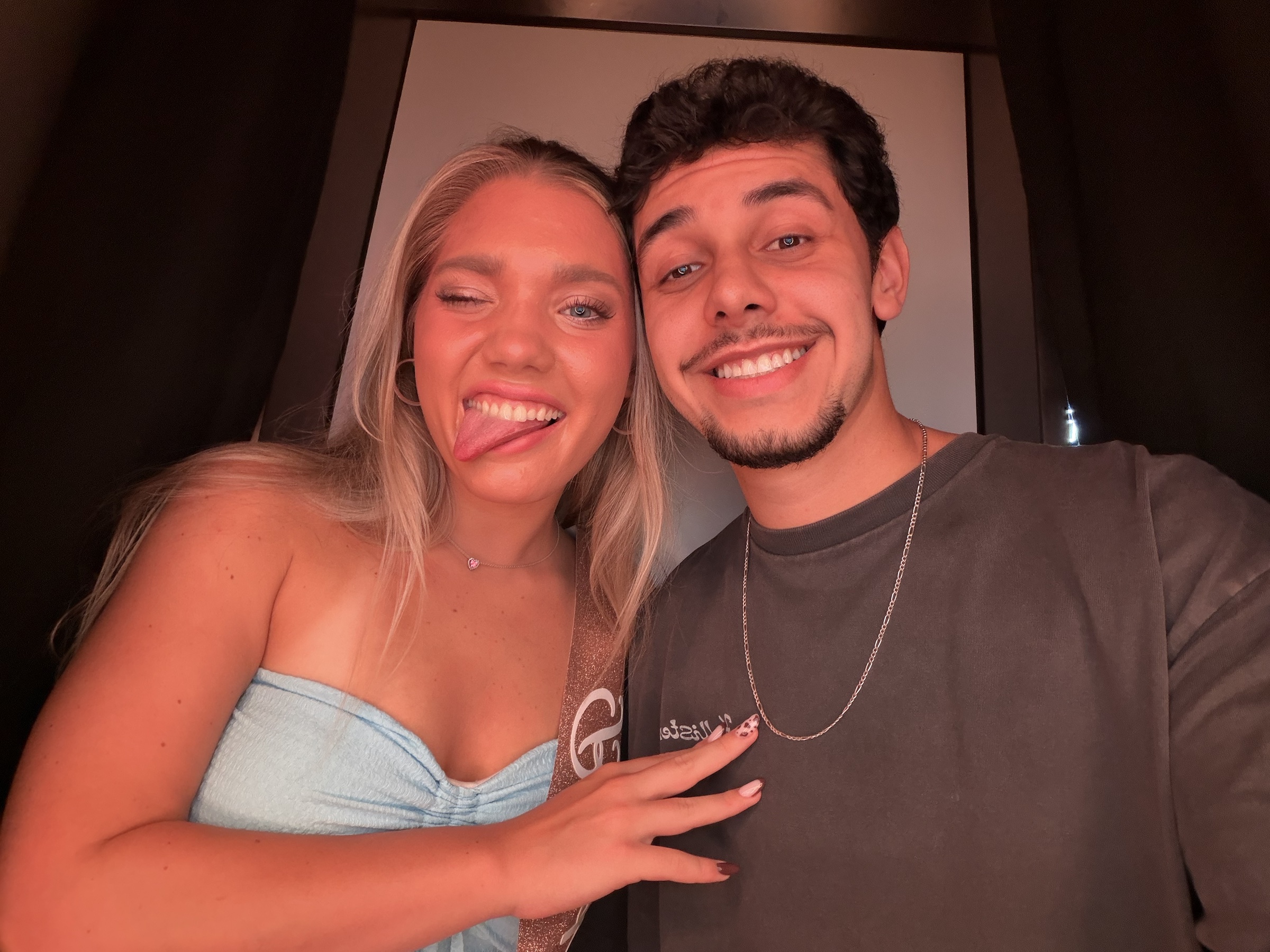 Vini and Haylee smiling together